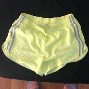 Bright neon green shorts